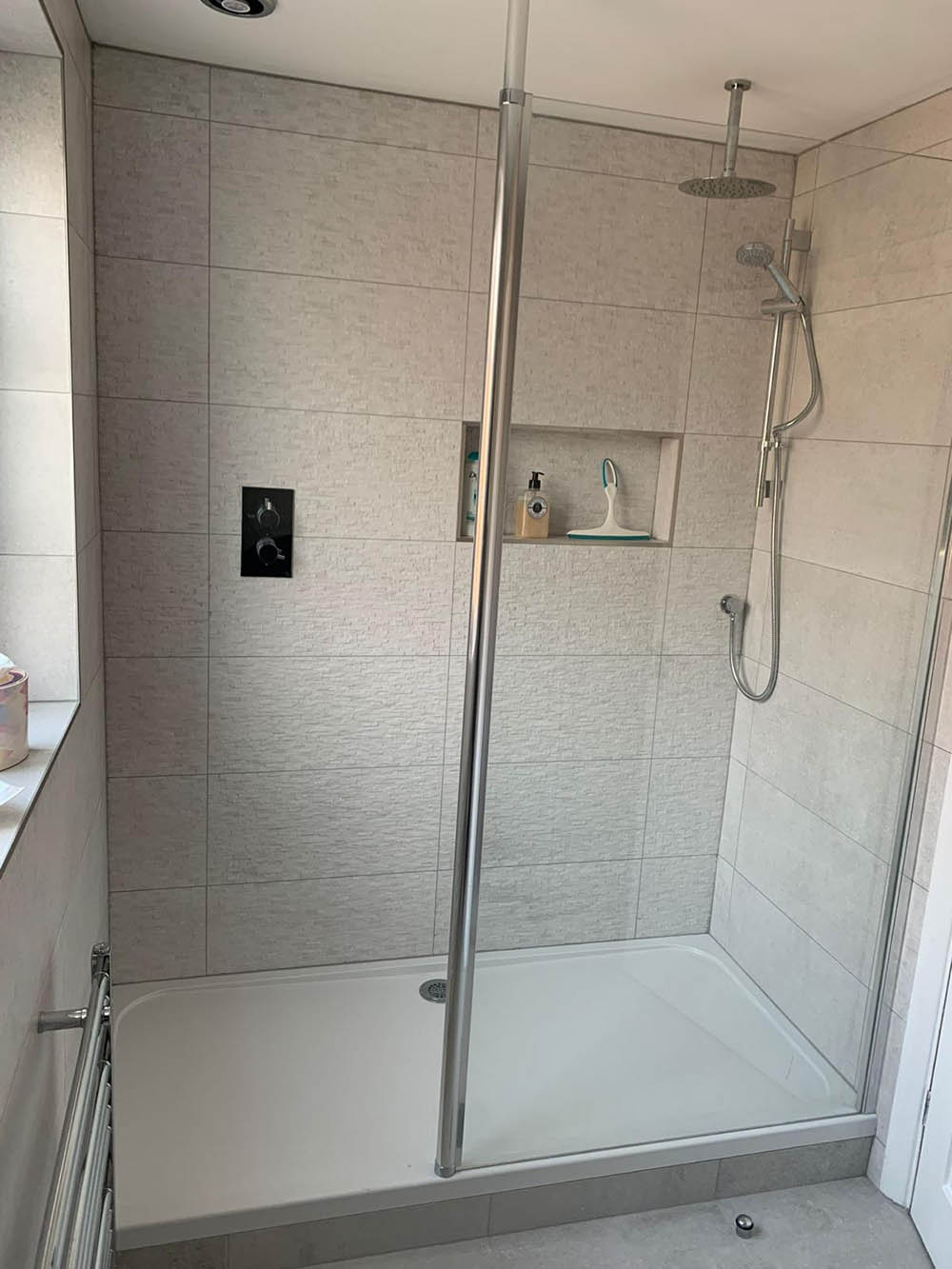 Walk in shower installation